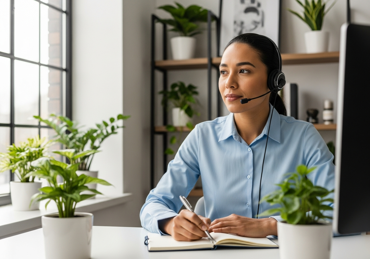 Online coach on a video call